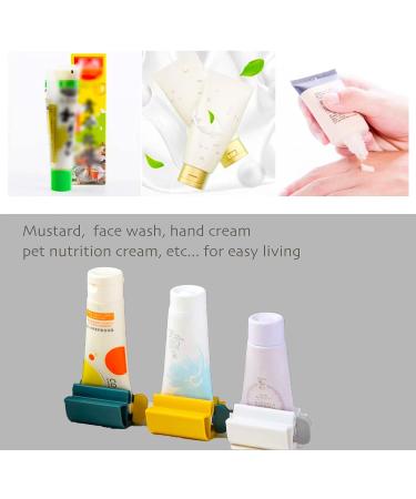 2 Pack A&H Zhier Square Plastic Toothpaste Squeezer - Tube Cleanser Saver & Holder - Yellow - Buy Online on GoSupps.com