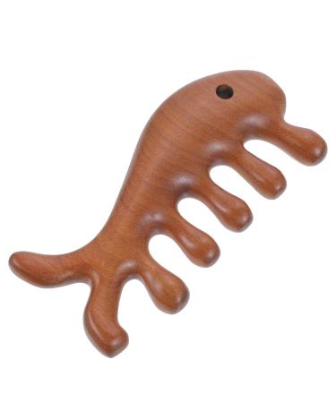 Healvian 5-St Massage Comb | Ergonomic Sandalwood Acupuncture Hair & Scalp Massage Tool - Buy Online on GoSupps.com