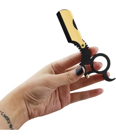 Happygirls Classic Old-Fashioned Straight Edge Razor - Premium Razor with Single Finger Ring (No Blade) for Ideal Shaving Experience - Buy Online on GoSupps.com