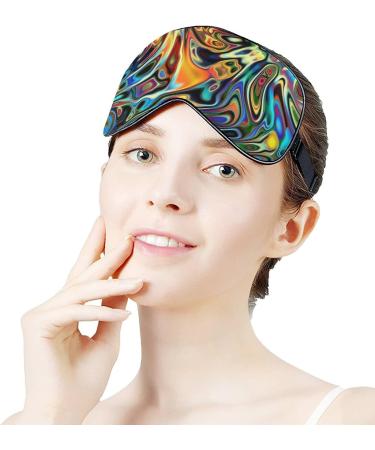 Blurred Rainbow Art Sleep Mask for Women - Adjustable Eye Shades with Elastic Strap | Relax & Sleep Better - Buy Online on GoSupps.com