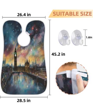 Beard Bib Apron - Paris at Night Hair Catcher for Men | Perfect Gift for Father's Day Anniversary & Christmas | 2 Suction Cups Included - Buy Online on GoSupps.com