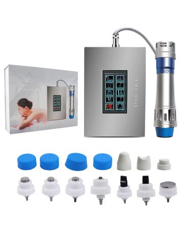 Anxyyds shock wave therapy portable extracorporal ED shock wave unit muscle massage device with 7 massage heads for pain relief anti-cellulite-e-ED 110V