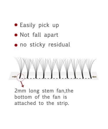 EMEDA 5D Premade Fans Eyelash Extensions Mixed Tray - 0.10 D Curl, 9-15mm | Russian Volume Lashes - Buy Online on GoSupps.com