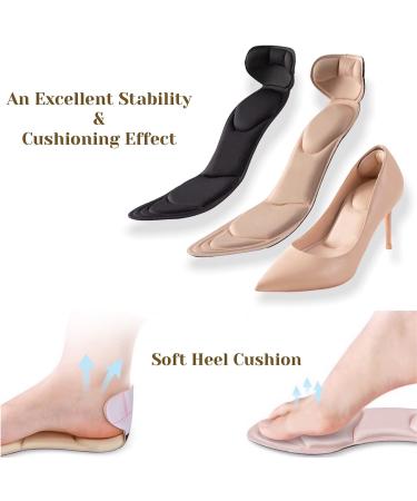 CB 2-Pairs Nude 2-in-1 Sponge Insoles with Heel Grip for Arch & Heel Pain Relief - Women Size US 4-8.5 - Buy Online on GoSupps.com