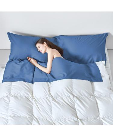 Compact Portable Adult Sleeping Bag Liner | Lightweight Travel Sleep Sheet | Premium Soft Hotel Sleep Sack | Ideal for Camping and Travel | Blue | 82.5 X 63 Inch - Buy Online on GoSupps.com