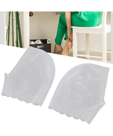 Silicone Jersey Socks for Achilles Tendon Relief | Pain-Relieving Elastic Foot Care - Anti-Cracking Purple & White - Buy Online on GoSupps.com