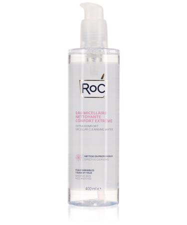 RoC - Extra Comfort Micellar Cleansing Water - Smooth Skin Cleanser for Sensitive Skin Face & Eyes - Effective Cleansing - Skin-Friendly Micellar Water - Minimises Allergy Risks - 400 ml