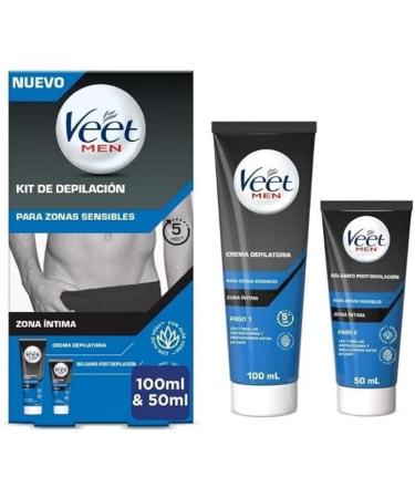 VEET MEN 2 STEPS HAIR REMOVAL KIT sensitive areas 200 ml