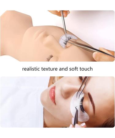 ciyeu Replacement Eyelids for Eyelash Mannequin Removable Eyelid with Eyelashes Extension Training Lash Mannequin - Buy Online on GoSupps.com