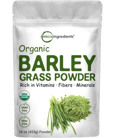 Micro Ingredients Organic Barley Grass Powder - 16 Oz.