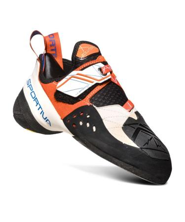 La Sportiva Womens Solution Rock Climbing Shoes 7.5-8 White Lily/Orange