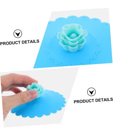 Zerodeko 12 Pcs Silicone Cup Lid Silicone Cover Travel Fruit 11x11x3cmx3pcs Light Bluex3pcs - Buy Online on GoSupps.com