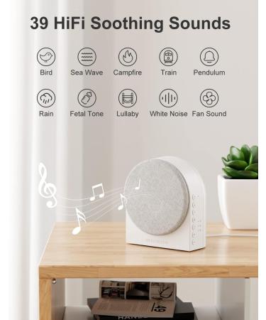 Medcursor Smart White Noise Machine with App Control | 39 HiFi Sounds | Night Light | for Baby & Adults - Buy Online on GoSupps.com