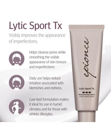 Epionce Lytic Sport Tx Facial Lotion | Salicylic Acid, Azelaic Acid, Hyaluronic Acid, Shea Butter | Pore Minimizer, Hyperpigmentation & Acne Treatment - Buy Online on GoSupps.com