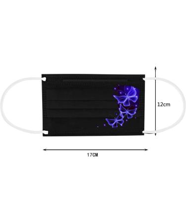 Buy Amyglin 50PC Disposable 3-Layer Non-Woven Face Masks - Butterfly Motif Neck Gaiter for Adults | Breathable & Comfortable Protection - Buy Online on GoSupps.com