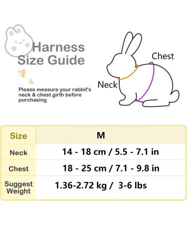 Adjustable Soft Rabbit Dishes & Mesh Harness - Outdoor Care for Small Pets (M Blue Pink) - Buy Online on GoSupps.com