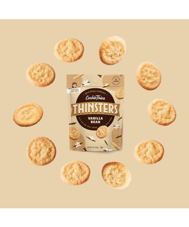 THINSTERS Vanilla Bean Cookie Thins 4oz (Pack Of 6) | Non-GMO, Peanut-Free, Crunchy Cookies - No Corn Syrup, Artificial Flavors or Preservatives - Buy Online on GoSupps.com