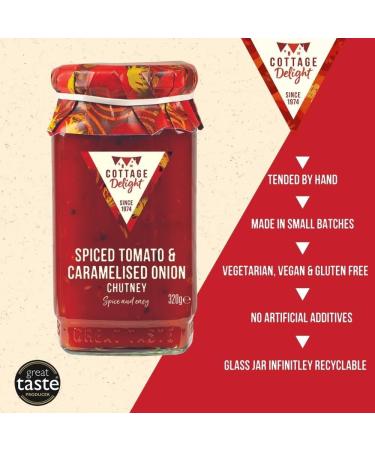 Cottage Delight - Spiced Tomato & Caramelised Onion Chutney - 320g Red - Buy Online on GoSupps.com