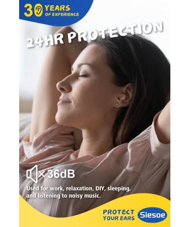 Siesoe 2024 Earplugs for Sleeping - 5 Pairs 36dB NRR Comfortable Design for Snoring Travel & Concerts - Hell-Pink - Buy Online on GoSupps.com