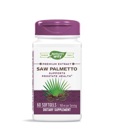 Nature's Way Saw Palmetto  160 mg per serving  60 Softgels 60 Count (Pack of 1) - Buy Online on GoSupps.com