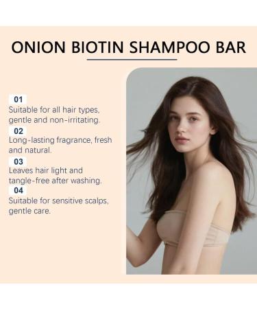Onion Biotin Shampoo Bar 60g Barre De Shampoo Solid Shampoing Oignon Rouge Jab N De Cabello Hidratante Para Limpiar Profundamente Mejorar Los Cabellos Y Fortalecer Los Pelos 1 pc - Buy Online on GoSupps.com