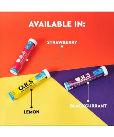 O.R.S Hydration Tablets with Electrolytes Vegan Gluten and Lactose Free Formula Soluble Sports Hydration Tablets with Natural Lemon Flavour 24 Tablets Lemon 24 Count (Pack of 1) - Buy Online on GoSupps.com