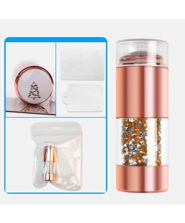 Portable Nail Stamper & Scraper Set - Art Glowing Pad Manicure Accessories in Gold White Red - International Shipping Available - Buy Online on GoSupps.com