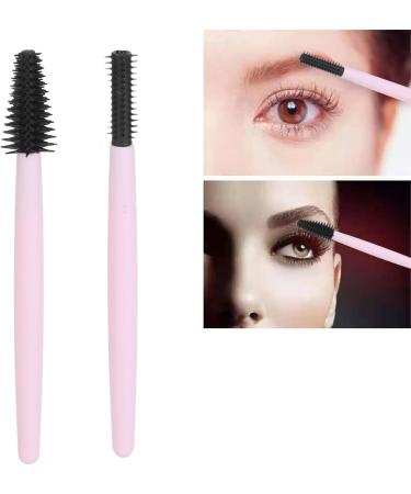 Silicone Eyebrow Brush Durable Silicone Eyelash Brush Wands 2 Pieces Comfortable Easy to Clean for Eyelashes - Buy Online on GoSupps.com