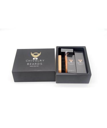 Beard Growth Kit | Natural Oil Shampoo Balm Sandalwood Comb & Boar Brush - Moisturizing Grooming Solution for Men - Buy Online on GoSupps.com