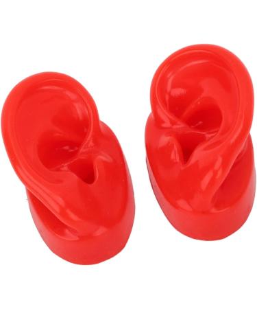 Simulated Couple Human Ear Model - Soft Silicone Ear for Hearing Support & Acupuncture Demonstration (Red) | International Shipping Available - Buy Online on GoSupps.com