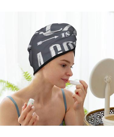 Buy Microfiber Hair Drying Cap - Soft Absorbent Hair Towel for Curly & Long Hair - Quick Dry with Button | Coffee Is Always A Good Idea - Buy Online on GoSupps.com