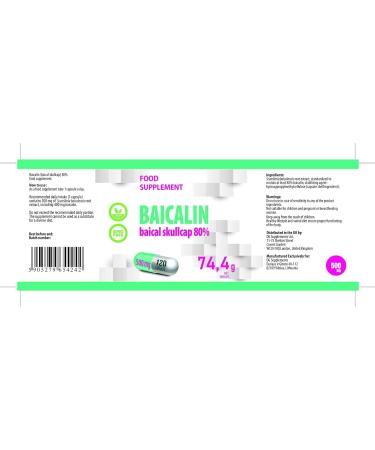 Hepatica Baicalin from (Scutellaria baicalensis) 500mg 120 Vegan Capsules Certificate of Analysis by AGROLAB Germany High Potency Gluten & GMO Free - Buy Online on GoSupps.com