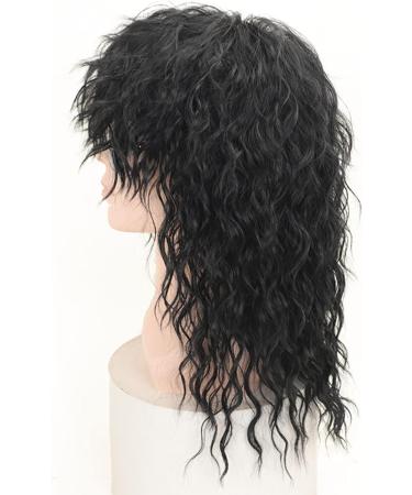 Small Hair Combs Black Wig Halloween Costume Male Wig Punk Curly Long Wig Women Curly Black One Size - Buy Online on GoSupps.com