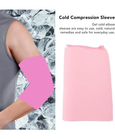 Gel Cold Compression Sleeve for Knee & Elbow Pain Relief Pink L | International Shipping Available - Buy Online on GoSupps.com