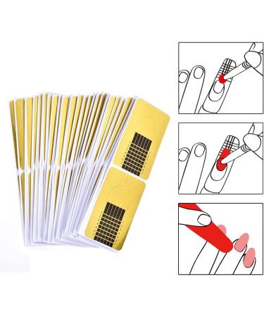 300Pcs Nail Art Extension Tips BetterJonny Golden Nail Extension Forms Guide Stickers for Acrylic UV Gel DIY Nail Art Manicure Tool - Buy Online on GoSupps.com