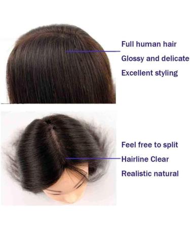 Real Hair Tailor Puppet Female Training Head - 16inch Hair Salon Practice Model for Dyeing & Trimming - Buy Online on GoSupps.com