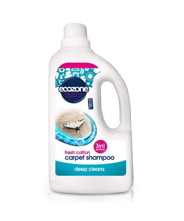 Ecozone Carpet Shampoo Solution | Deep Cleans | Manual & Machine | Fresh Cotton Fragrance, 1L