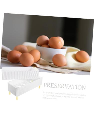 jojofuny Box Household Egg Holder Egg Tray Eggs Holder The Pet High Branch Anti-collision White re-usable White 26.5X16X10CM - Buy Online on GoSupps.com