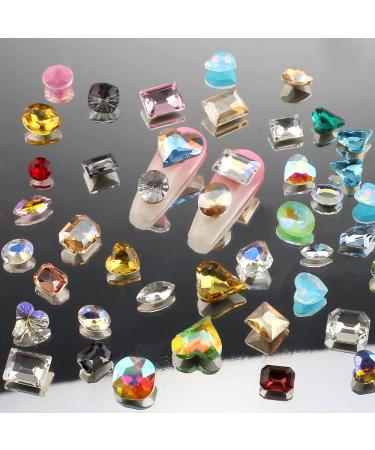 50pcs Colorful Pointed Bottom Nail Rhinestones - Multi Shapes for Nails & Crafts - Buy Online on GoSupps.com
