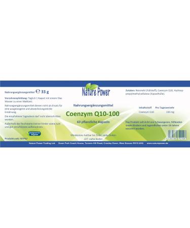 Buy Coenzyme Q10 100mg - Nature Power - 60 Vegetable Capsules | Fast International Shipping - Buy Online on GoSupps.com