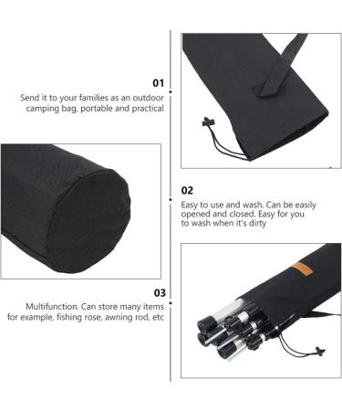 YARNOW 1PC Awning Pole Storage Bag Tent Poles Holder Bar Fishing Rod Container Bag Trekking Fishing Rod Storage Bag for Walking Stick Trekking Hiking Poles  Black Color - Buy Online on GoSupps.com