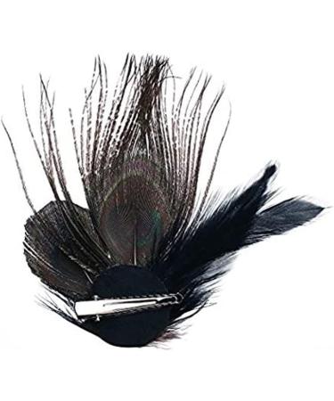 Peacock Hair Clip Natural Fascinator Barrette with Sparking Rhinestone  - Buy Online on GoSupps.com