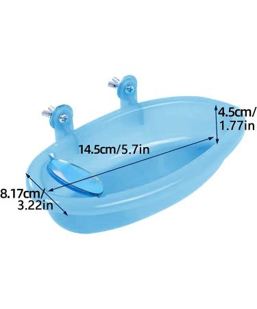 Mirrored Bird Bath for Small Parrots & Parakeets - Bathtub Shower Accessories 7.4x3.9x1.4inch - Buy Online on GoSupps.com