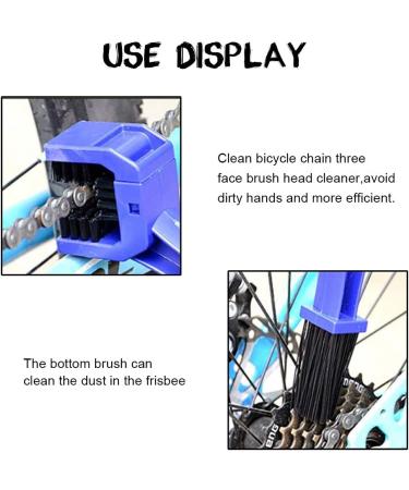 OIBTECH Bike Chain Cleaner Tool Set - Durable Motorcycle/Bicycle Maintenance Kit (Blue) - Buy Online on GoSupps.com