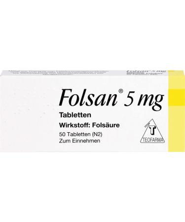 Folsan 5 mg tablets 50 hours