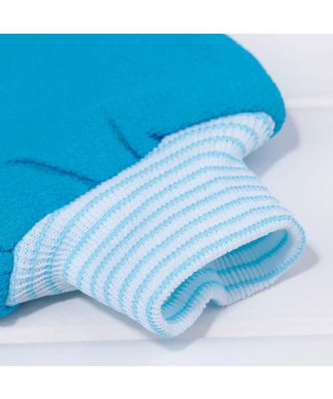 LissomPlume Blue Exfoliating Shower Gloves | Pore-Deep Body Peeling | 24cm x 13cm | International Shipping - Buy Online on GoSupps.com