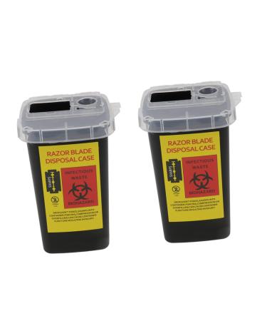 Beatifufu 2 pieces boxing blades storage box blade dispenser blades storage boxes razor blades case waste blades container hairdresser shaver container hairdresser
