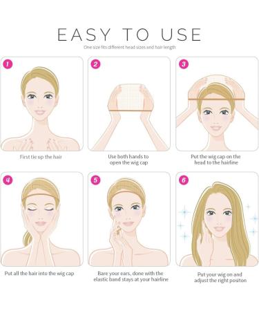 Fandamei Dark Brown Stretchy Nylon Wig Caps - Pack of 6 | Elastic Close End Stocking Wigs Cap for Women and Unisex Makeup - Buy Online on GoSupps.com