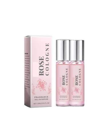Rose Elegant Roller Ball Perfume - Citrus Long Lasting Eau De Toilette Fresh Floral Rose Hold Perfume