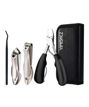 Premium Large Nail Clippers Set  Sharp Toenail and Fingernail Clippers for Women and Men(4Pcs Big Size )